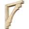 Ekena Millwork Merced Block Rough Sawn Bracket w/ Offset Brace, Douglas Fir, 6"W x 36"D x 40"H BKT0604X36X40MRC05RDF - alternate 1